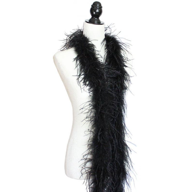 black boa scarf