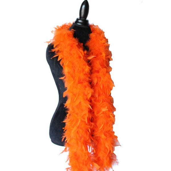 Boa en plumes lumineux Orange 65 gramme Chandelle 6 pieds de Long danse mariage artisanat Party Dress Up Halloween Costume de décoration. SKU : 8B31