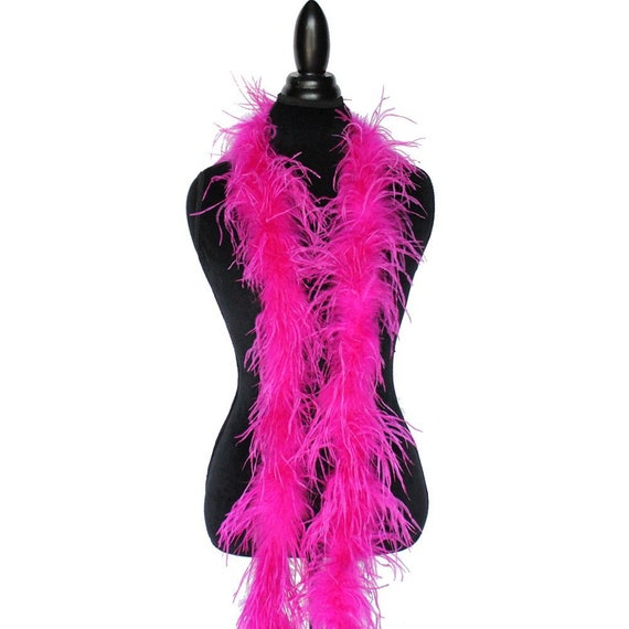 Fuchsia 1 Ply Ostrich Feather Boa Boas Scarf Prom Halloween Costumes  Birthday Gifts Dancing Decorations Cynthia's Feathers SKU: 9M22 