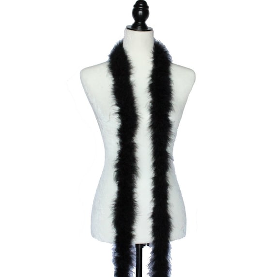 Black Mix 15 Grams Marabou Feather Boa 6 Feet Long Crafting Sewing Trim White