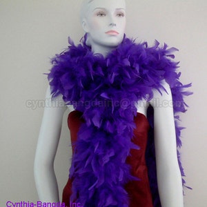 Regal Purple 100 Gram Chandelle Feather Boa 74 Inches Long Dancing Wedding Crafting Party Halloween Costume Decoration SKU: 3A32