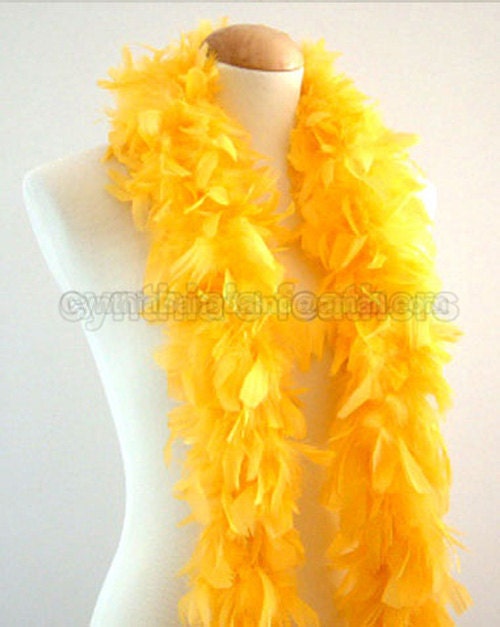 Yellow Feather Boa 72in