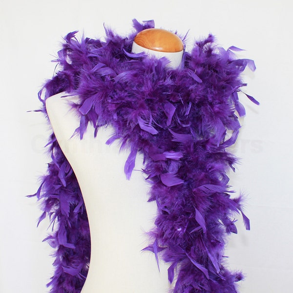 Regal Purple 65 Gram Chandelle Feather Boa 6 Feet Long Dancing Wedding Crafting Party Dress Up Halloween Costume Decoration. SKU: 7I42