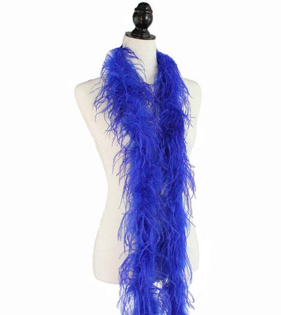 1 Ply Royal Blue Ostrich Feather Boa Boas Scarf Prom Halloween Costumes  Birthday Gifts Dancing Decorations Cynthia's Feathers SKU: 9M31 