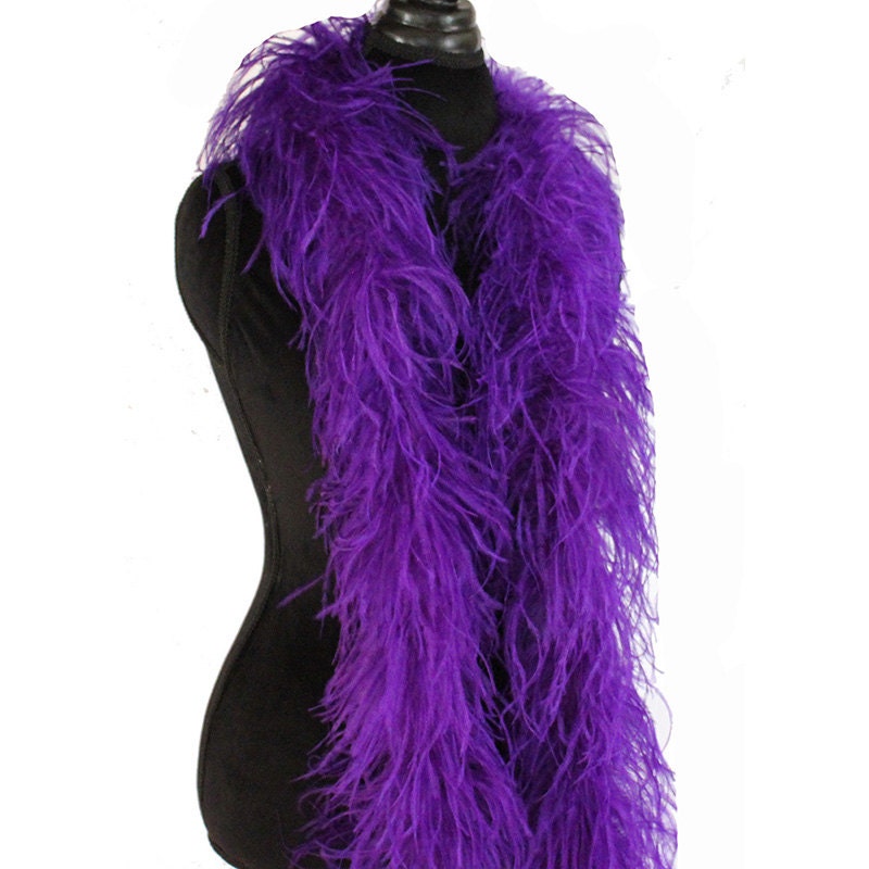 Purple 3 ply Ostrich Feather Boa Boas Scarf Prom Halloween Etsy