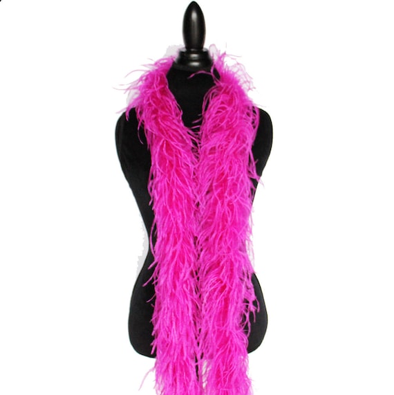 Red 2 Ply Ostrich Feather Medium weight Boa Costume Dress Halloween 2 Yards