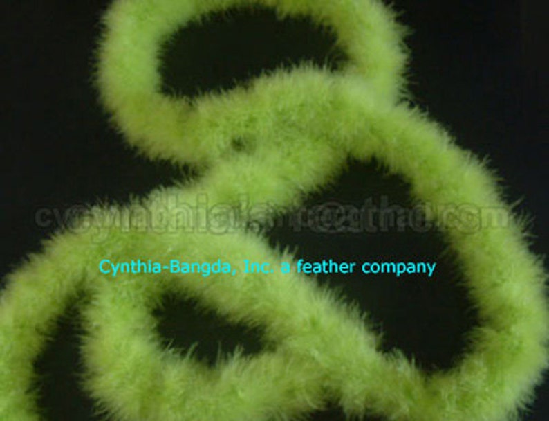 Light Lime Green 75 Grams Marabou Father Boa Boas 10 Yards Etsy