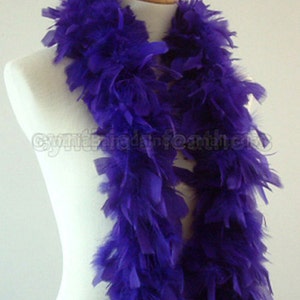 Thick 120g Chandelle Feather Boa PURPLE 6 ft Costume/Craft Making