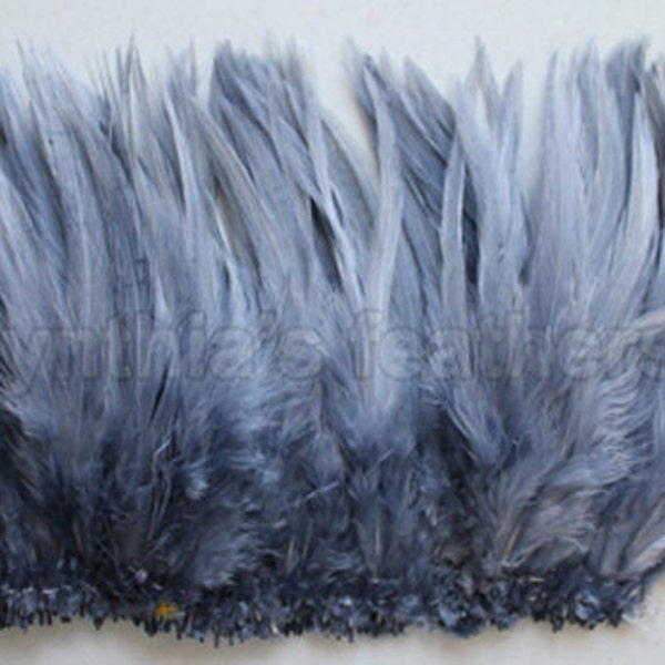 9g, 0.32oz silver grey 5-7" saddle coque rooster feathers for crafting,  sewing, decoration.  SKU: 7A21