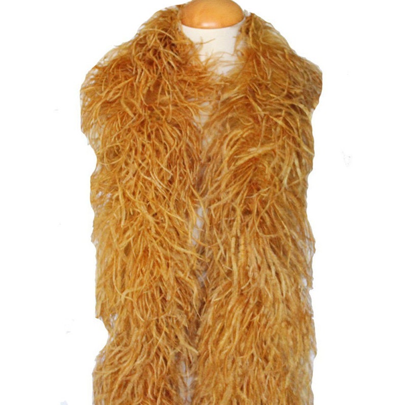 Ginger 4 Ply Ostrich Feather Boa Boas Scarf Prom Halloween Etsy