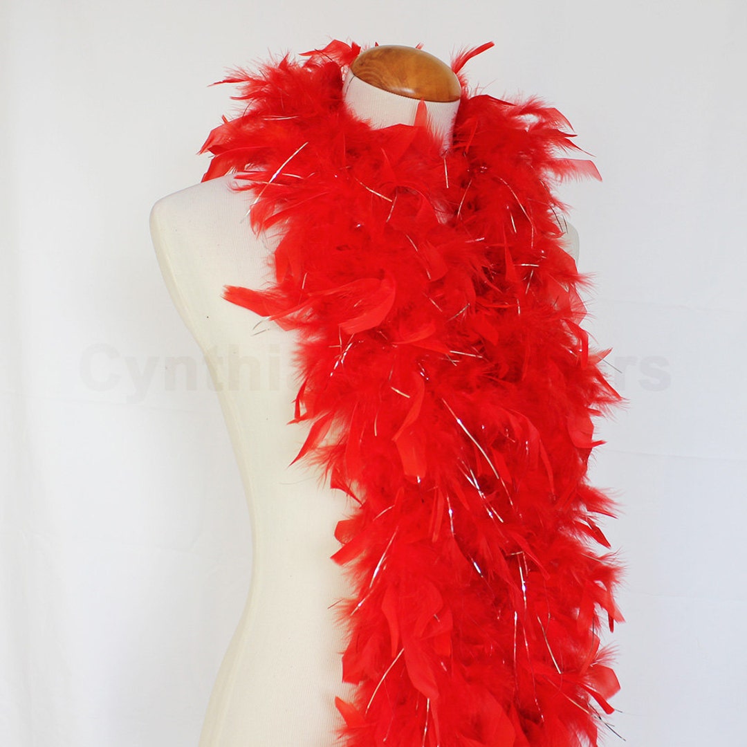 Red Feather Boa 12 PACK 2031