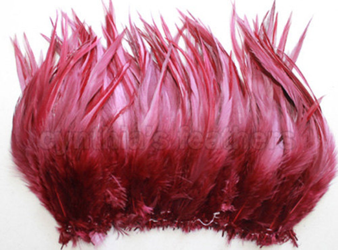 9g 0.32oz Fuschia 6-7 Saddle Coque Rooster Feathers for 