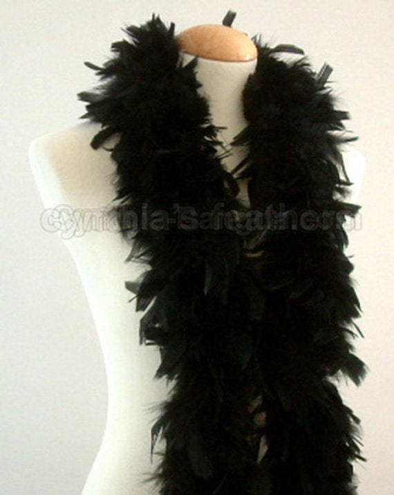 Black 45 Grams Chandelle Feather Boa Dance Party Halloween Costume 