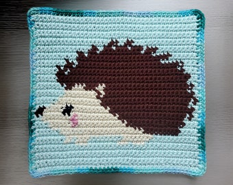 Hedgehog plate cozy, plate mat, hot pad