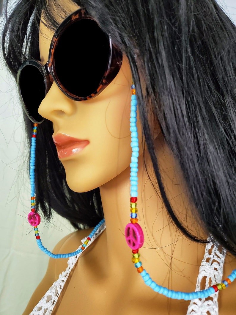 Funky BohoStyle Beaded Sunglasses Strap Eyeglass Cord Etsy