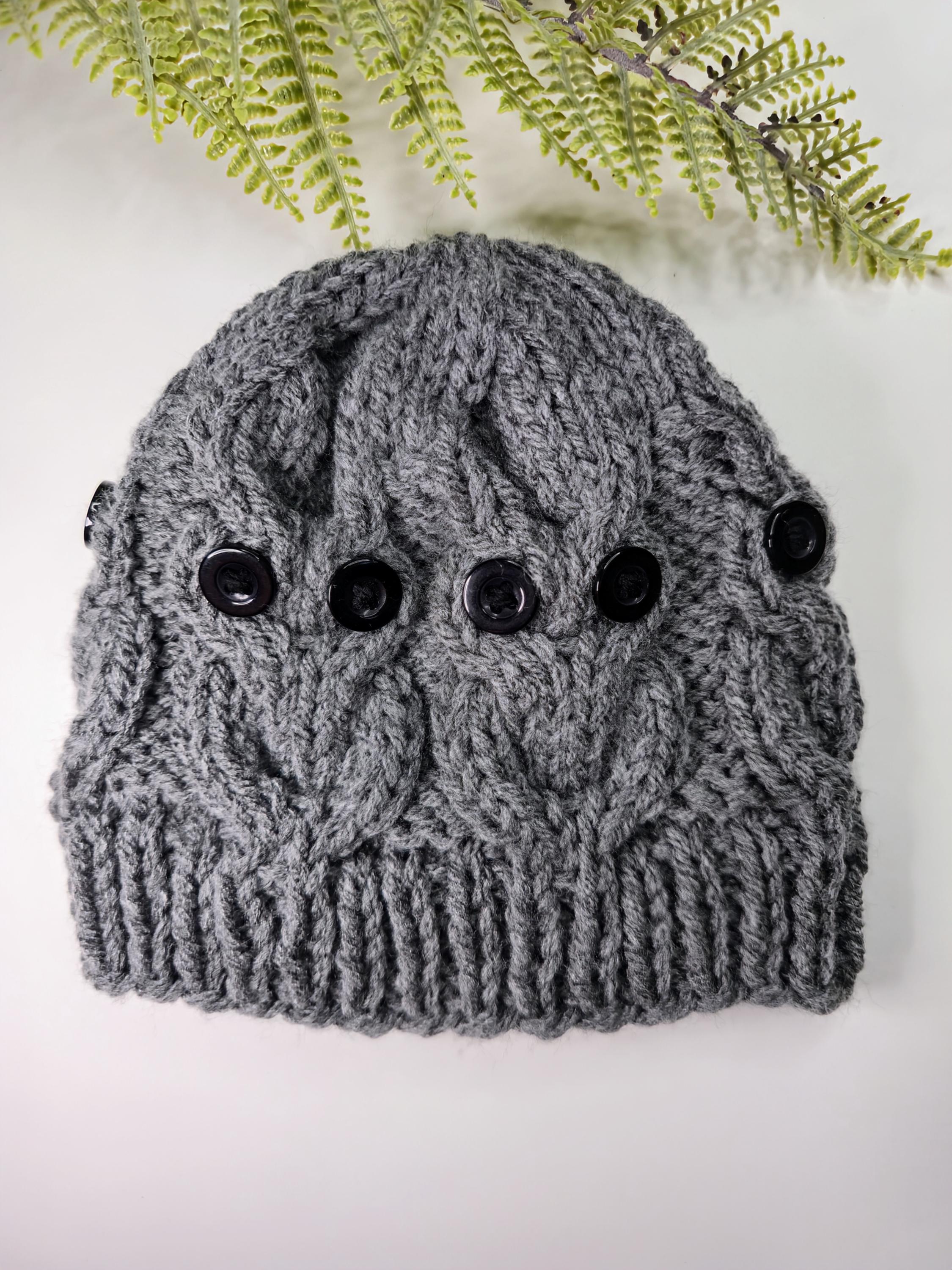 Knit Owl Beanie &ndash; Baby Infant Hat - Photo Prop