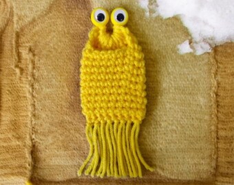 Mini Yip Yip googly eye Martian party favor, treat bag - yellow
