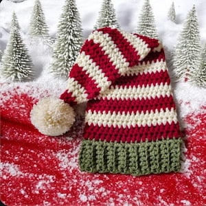 Christmas elf hat, thick bulky stocking hat
