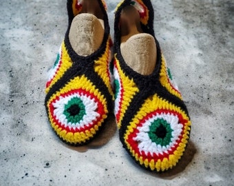 Evil Eye / Third Eye Slipper Socks