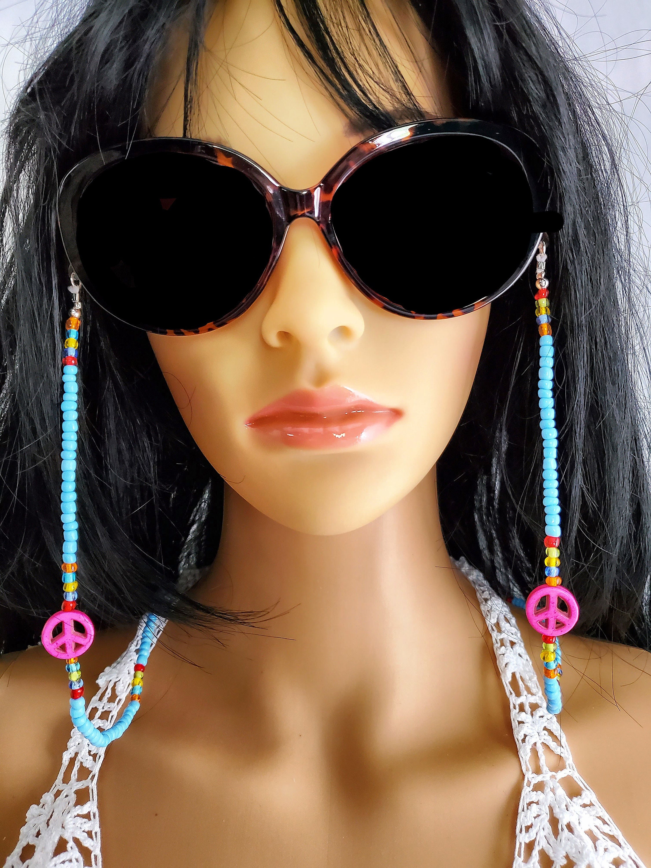 Funky BohoStyle Beaded Sunglasses Strap Eyeglass Cord Etsy