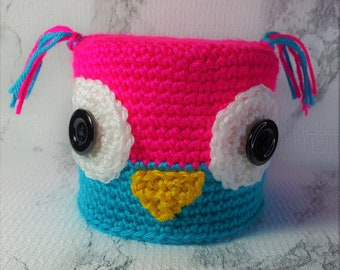 Owl crochet toilet paper cover