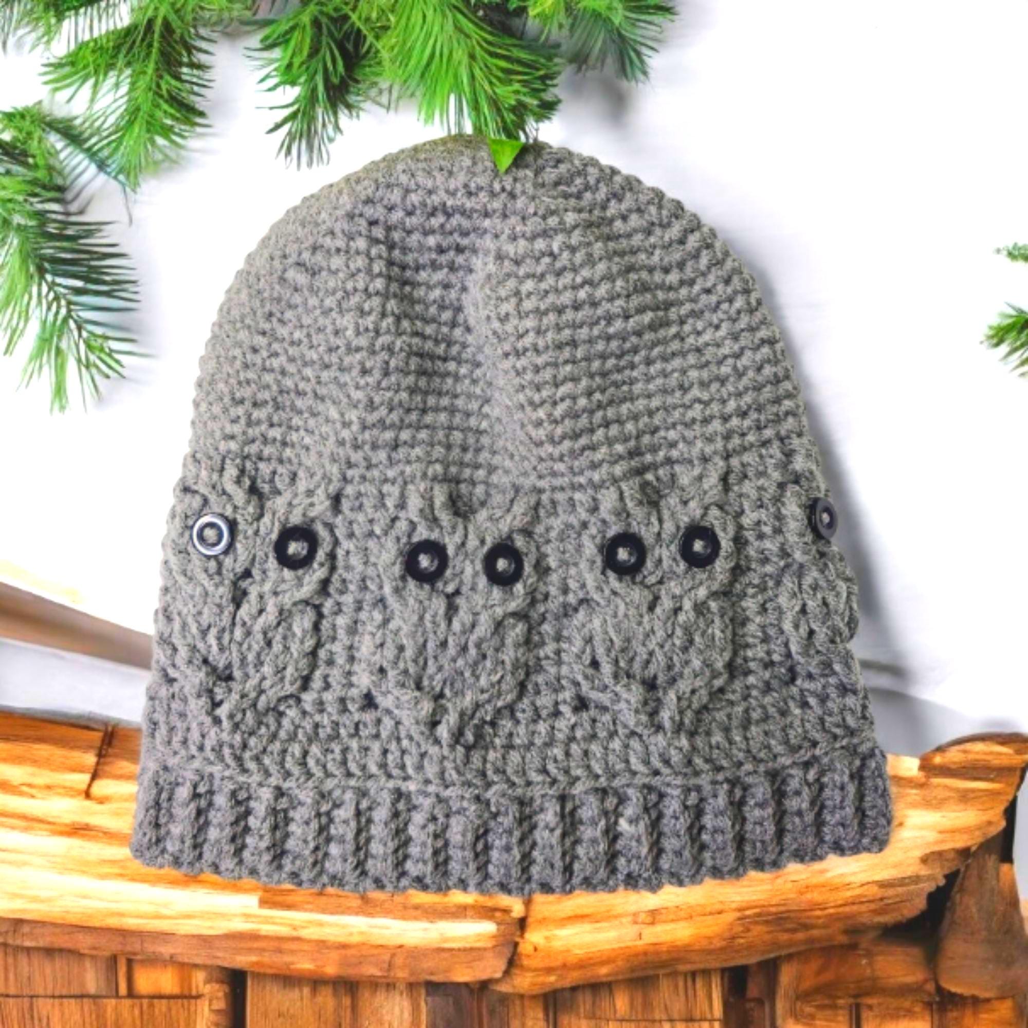Owl Beanie For Teens & Youth Slouchy Winter Hat