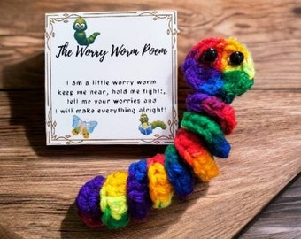 Worry worm pocket pet stress toy