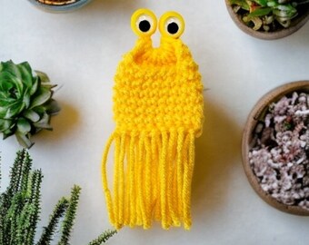 Mini yip yip party favor treat bag finger puppet - yellow