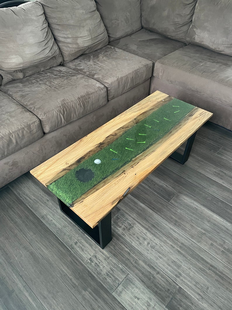 Epoxy Golf Themed Coffee Table Etsy