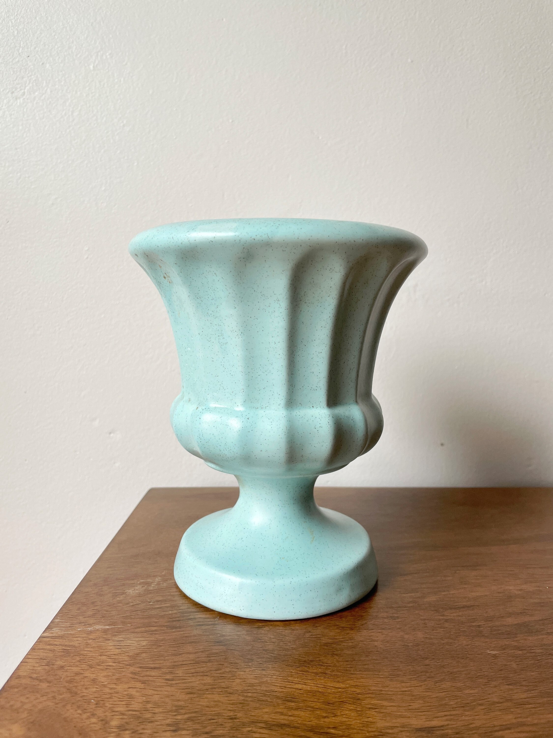 Haeger Pedestal Planter Speckled Ceramics Pastel Compote Etsy