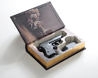 Custom Gun Book Safe for Compact Handguns - US Constitution - Hidden Hide Glock, M&P, Springfield, Ruger, Sig, Keltec, Taurus, Walther