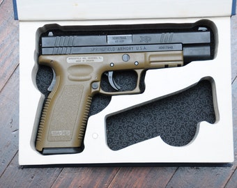 Book Safe for Full-Size Handguns - Made to Order - Hidden Book Gun Case w/ Magazine cutout for Pistol Holster