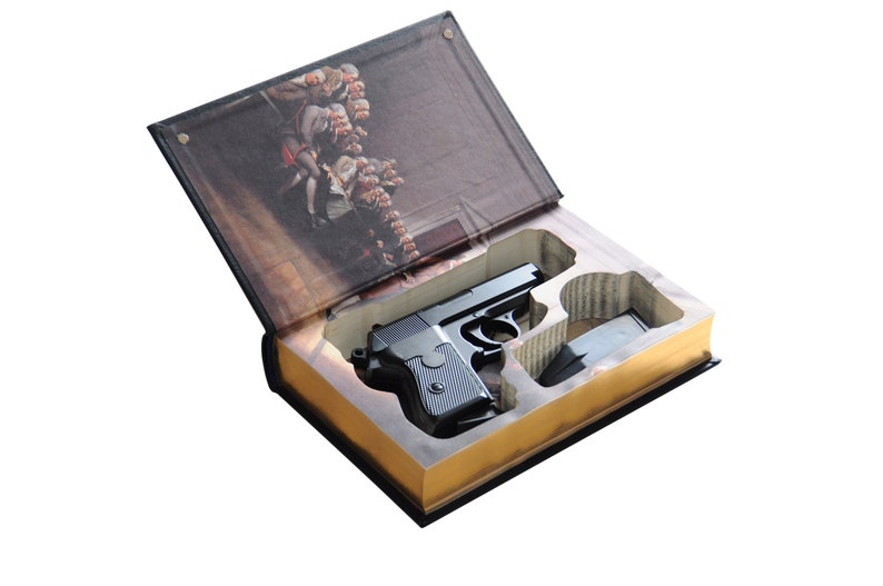 Gun Book Safe for Compact Handguns Constitution of the Etsy