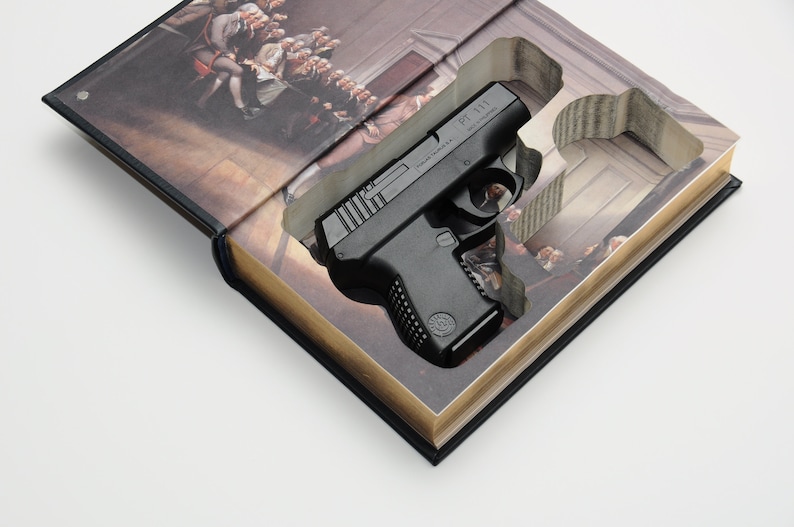 Custom Gun Book Safe for Compact Handguns US Constitution Etsy
