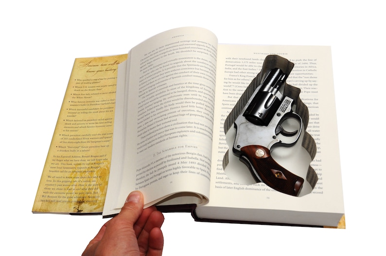 Concealed Gun Storage Book Safe Custom-made for any Compact/Subcompact Pistol Hidden Handgun Holster Case Box image 3