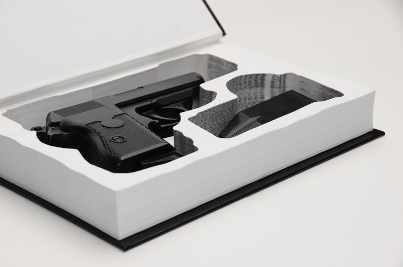 Bible Book Safe for Compact Handguns - S&W, Taurus, Ruger, Glock, Sig Sauer, Springfield, Snub Nose Revolvers - Church security protection