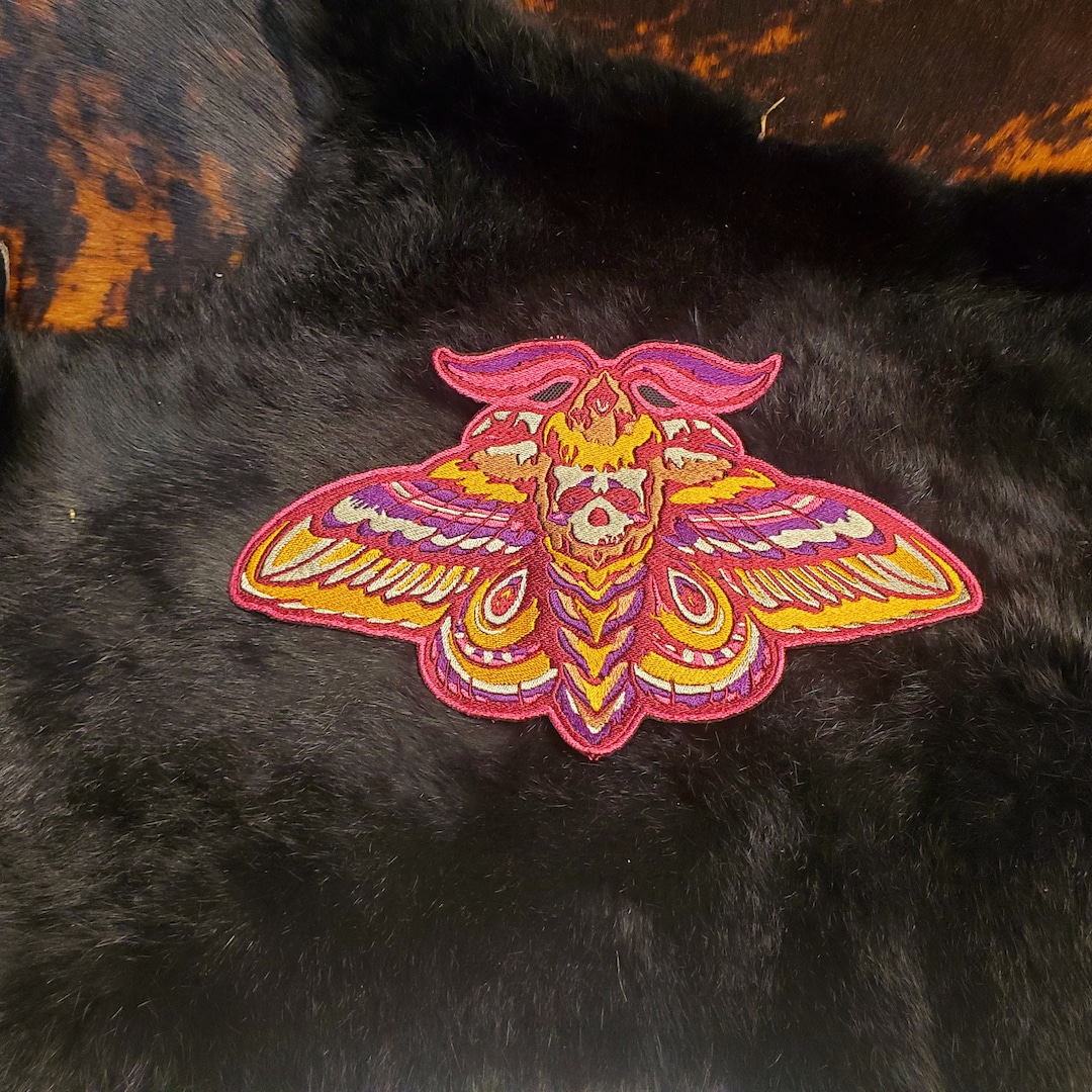 Deaths Head Moth Sew on Back Patch - Etsy