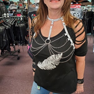 leather and chain bondage harness