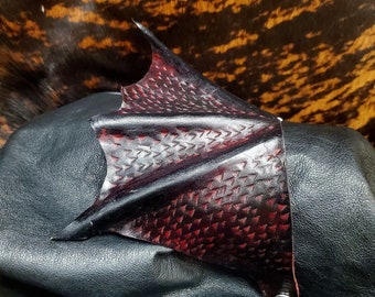 leather dragon wing cuff bracelet