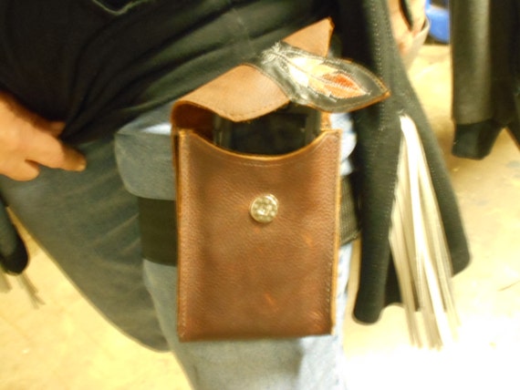 Thigh Holster Leather Cell Phone Holder 