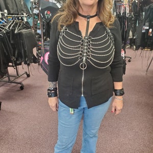 leather and chain bondage harness