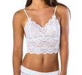 Foxers white Lace Bralette Camisole, Bridal Camisole, Honeymoon lingerie~ FXCAM-0200