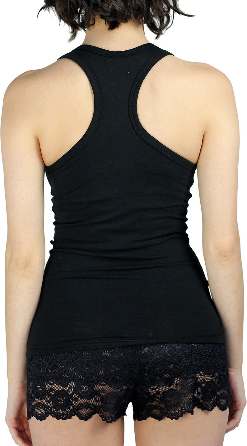 Sporty Black Shelf Bra Tank Top Athleisure Racerback Top Etsy