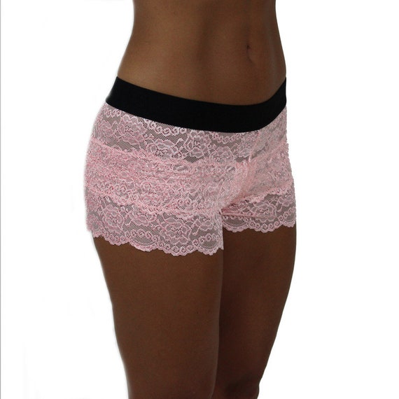 Pink Lace Boxers by FOXERS, Sexy Boxers, Womens Lingerie, Plus Size  Lingerie, Cute Boxers, Seductive Sleepwear, Comfy Undies, Gift for Her 