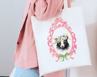 Skunk Floral Tote Bag, Cute Bows Coquette Aesthetic pink Canvas Tote Bag, Easter Basket Gift Forest Animals Cottagecore Gift for Mothers Day