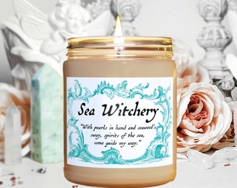 Sea Witchery Intention Candle Sea Witch Water Goddess Candle Water Magick Sea Magic Water witch Ritual Candle Mermaid Gift Beach Witch Nymph