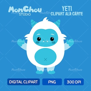 Yeti Clipart - Niedlicher Yeti Clip Art Solo Ala Carte