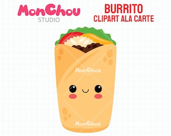 Burrito Clipart - Kawaii Burrito Clip Art Solo Ala Carte