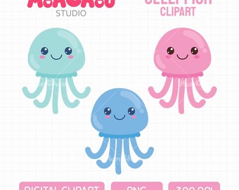 Jellyfish Clipart - Cute Jellyfish Clip Art Solo Ala Carte