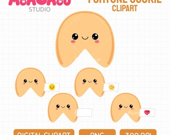 Fortune Cookie Clipart - Cute Fortune Cookie Clip Art Solo Ala Carte